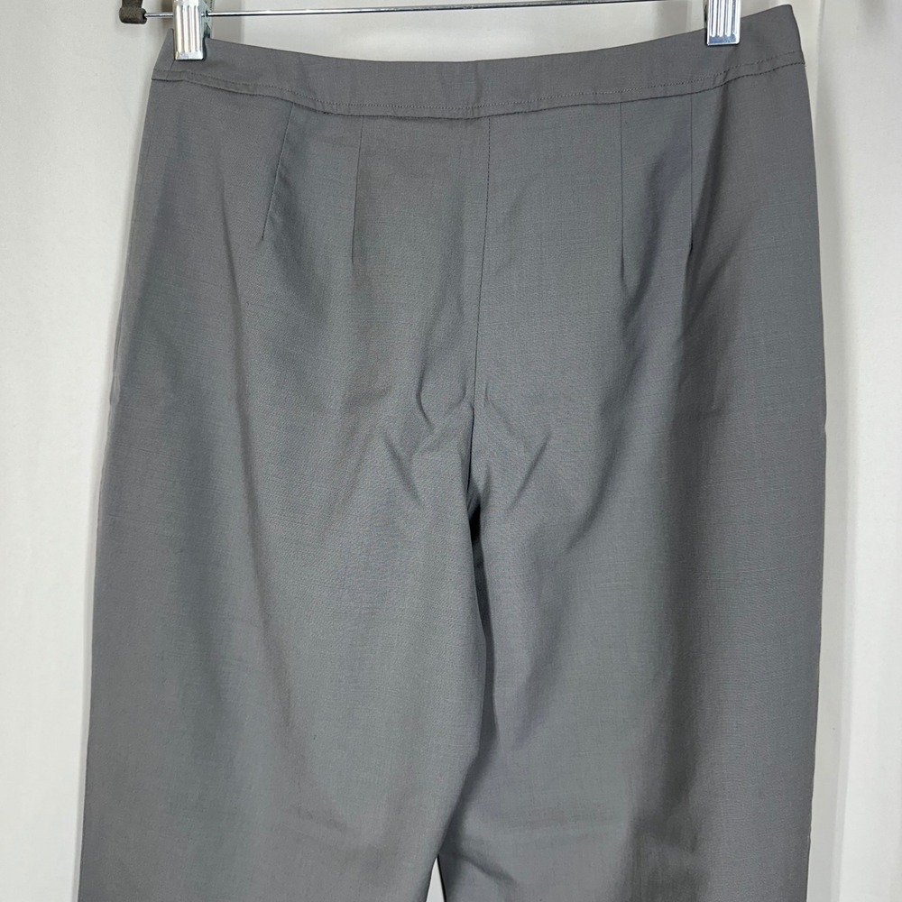 Talbots Stretch Dress Pants Size 4‎ Gray Wool Silk Straight Leg Career Slacks - Picture 5 of 14